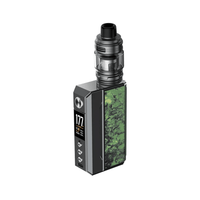 Voopoo Drag 4 Box Mod Kit with green marbled design and clear tank, displayed on a white background.