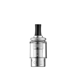 Two transparent VOOPOO ITO-X replacement pods with black mouthpieces.