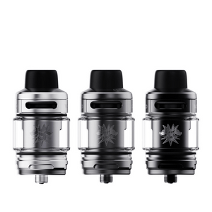 Three Voopoo Uforce-X sub-ohm tanks in silver,black and gunmetal