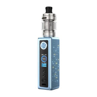 Voopoo Vinci Spark 100 vape kit in a vibrant Blue colour, featuring a compact LED-lit design, a digital display with Voopoo Uforce-X Nano Tank in Stainless Steel