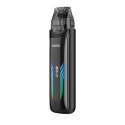 Five VOOPOO VMATE Max Pod Vape Kits in black, silver, green, blue, and red.
