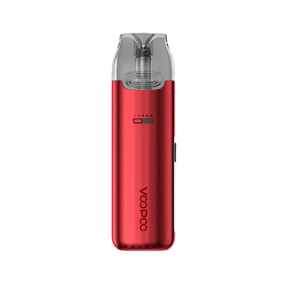 Red VOOPOO Vmate Pro Pod Kit with sleek design, displayed on a white background.