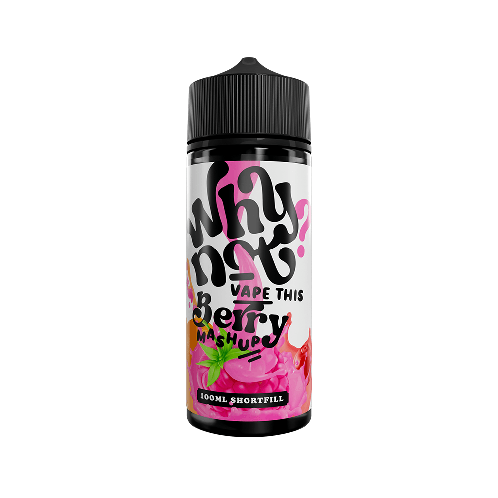 Berry Mashup 100ml shortfill vape juice with bold, colourful design.