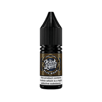 Wick Liquor Blue Moon 10ml vape juice bottle with nicotine warning label.