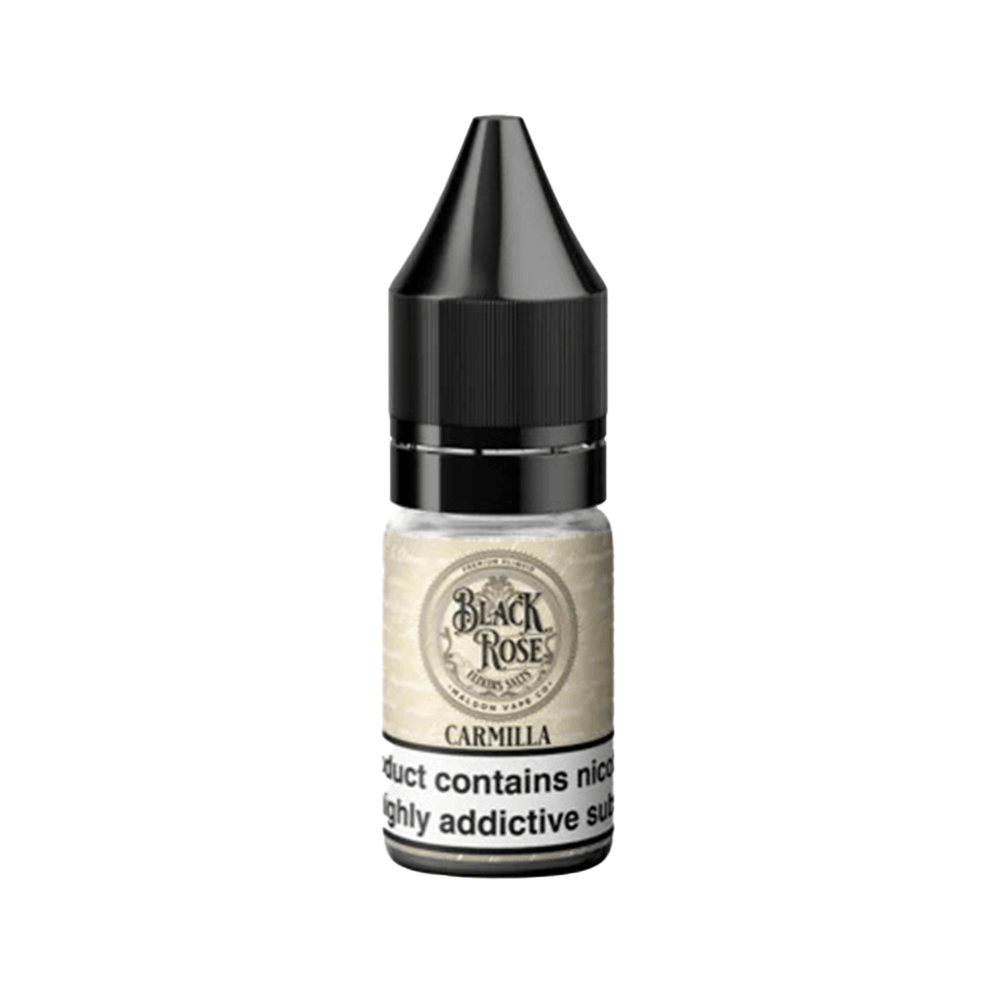 Wick Liquor Black Rose Elixirs Carmilla 10ml vape juice bottle on a white background.