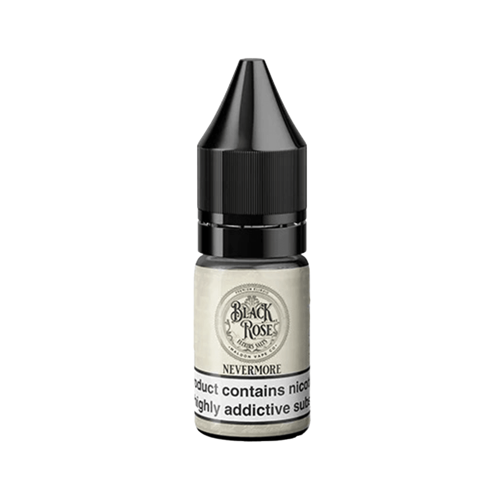 Wick Liquor Black Rose Elixirs 10ml vape juice bottle with black cap and label.