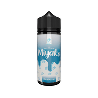 Wick Liquor Miyako Blueberry 100ml shortfill e-liquid bottle with a blue and white label.