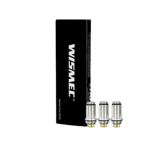 Wismec WL01 vape coils and box with metallic finish and gold-plated connectors, displayed side by side