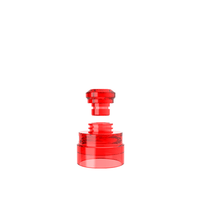 Red Yachtvape Claymore RDA kit components displayed on a white background.