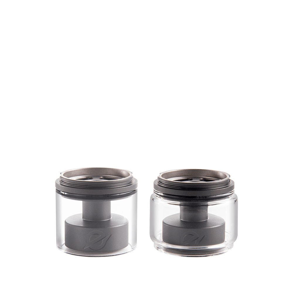 Yachtvape Eclipse RTA Extension Kit, two glass tanks on a white background.