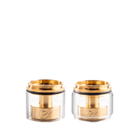 Yachtvape Eclipse RTA extension kit with gold accents, two clear tanks.