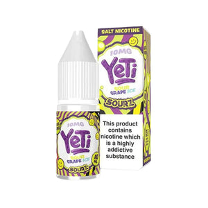 Yeti Sourz Sour Grape Ice Flavour 10ml Nic Salt E-liquid perfect for Refillable Vape Kits