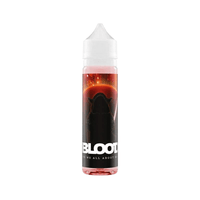 Vape juice bottle with a sci-fi themed label, featuring a silhouette and red background.