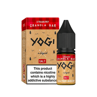 Yogi e-liquid Strawberry Granola Bar 10ml Salt with packaging, available at ecigone vape shop.