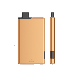 Three Zeltu X3 Prefilled Pod Vape Kits in grey, gold, and black, side by side.