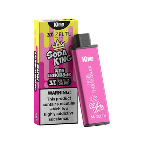 Zeltu X3 prefilled pod Soda King Pink Lemonade 10mg