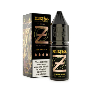 Zeus Juice 10ml Nic Salt Cinnabird Flavour perfect for Pod Vape Kits