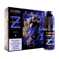 Zeus Juice Adonis vape juice, 10ml bottle with strawberry and berries flavour.