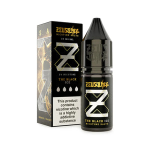 Zeus Juice 10ml Nic Salt The Black Ice Flavour perfect for Pod Vape Kits