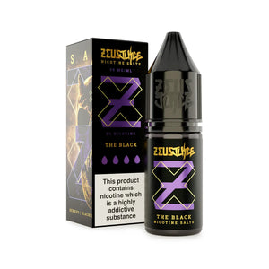 Zeus Juice 10ml Nic Salt The Black Flavour perfect for Pod Vape Kits