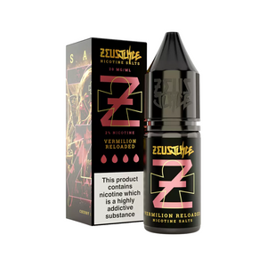 Zeus Juice Vermilion Reloaded Flavour 10ml Nic Salt E-liquid perfect for Refillable Vape Kits