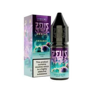 Zeus Juice Zodiac Okeanos 10ml Nic Salt E-liquid - Berry Ice Flavour - Perfect for Refillable Vape Kits