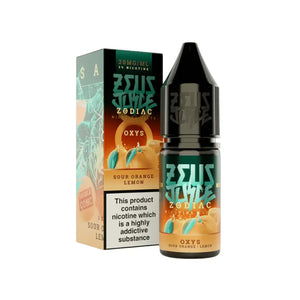 Zeus Juice Zodiac Oxys 10ml Nic Salt E-liquid - Sour Orange Lemon Flavour - Perfect for Refillable Vape Kits